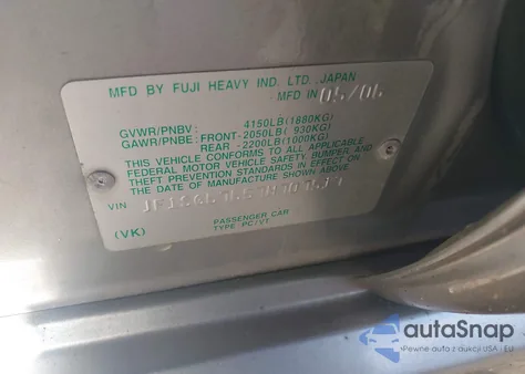 2007 Subaru Forester 2.5X L.l. Bean Edition z USA, uszkodzony, nr VIN JF1SG67657H707517